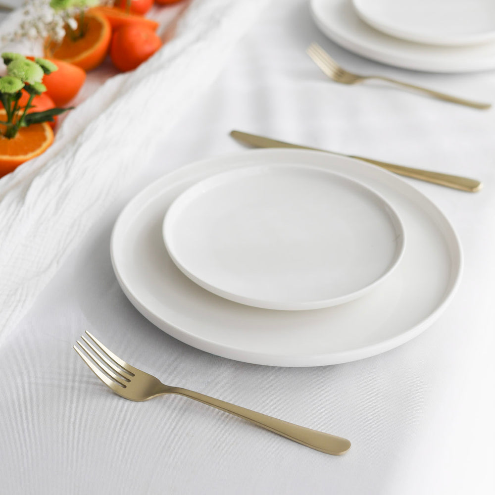 Cosy & Trendy Ontbijtborden / Dessertborden Moon White ø 19 cm - 4 Stuks