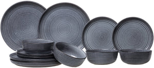 Cosy & Trendy Serviesset Kentucky Grey 12-delig / 4 personen -  4 dinerborden, 4 ontbijtborden en 4 kommen