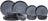 Cosy & Trendy Serviesset Kentucky Grey 12-delig / 4 personen -  4 dinerborden, 4 ontbijtborden en 4 kommen