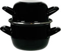 Cosy & Trendy Mosselpan - Emaille - Inductie geschikt - Zwart - ø 18 cm / 2.8 liter - geëmailleerde anti-aanbaklaag