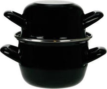 Cosy & Trendy Mosselpan - Emaille - Inductie geschikt - Zwart - ø 18 cm / 2.8 liter - geëmailleerde anti-aanbaklaag