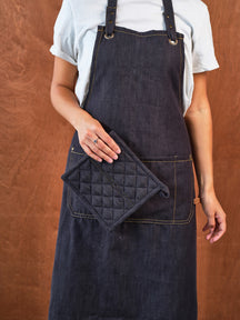 Cosy & Trendy Pannenlap D'nim Donkerblauw 20 x 20 cm