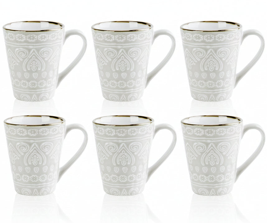 Cosy & Trendy Koffiemokken Murano Beige 340 ml - 6 Stuks