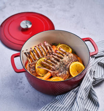 Cosy & Trendy Braadpan met deksel Fontestic Gietijzer Traditional Red Ø 28 cm / 6.8 Liter - geëmailleerde anti-aanbaklaag