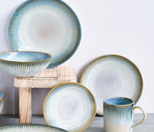 Cosy & Trendy Diepe Borden / Pastaborden Listra Ocean ø 21 cm - 4 Stuks