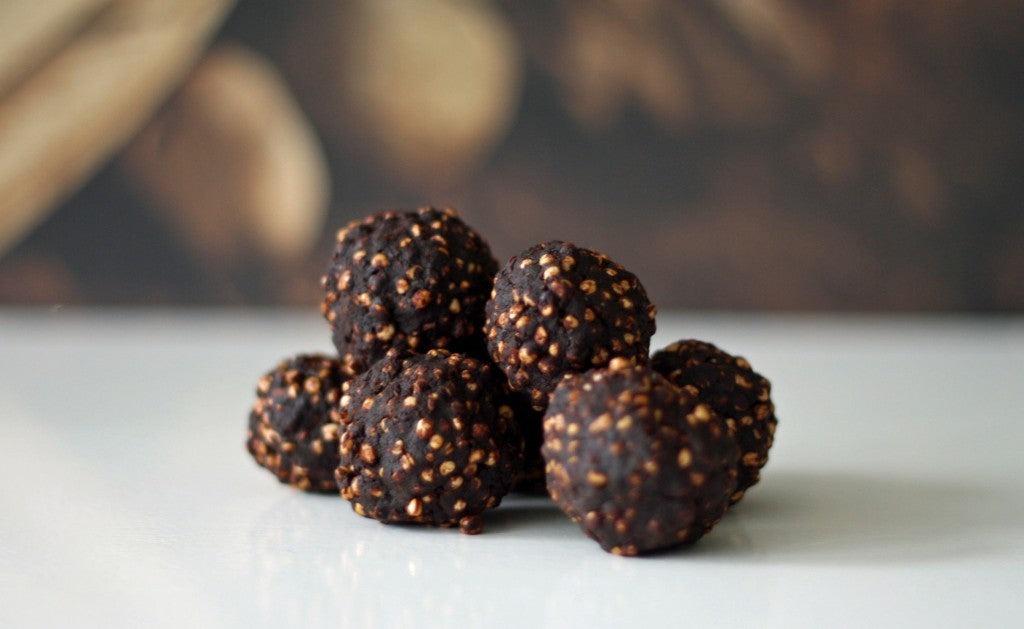 Gezonde chocoladeballetjes met een krokante bite