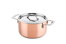 DUCQ Pannenset Koper 6-Delig - Kookpan ø 20, 20, 24 cm & Steelpan ø 16 cm & Braadpan ø 28 cm & Koekenpan ø 26 cm + Deksels