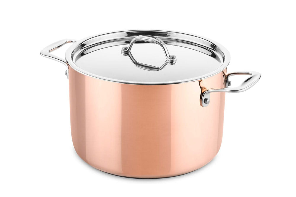 DUCQ Pannenset - Kookpan ø 18, 20, 20 cm & Steelpan ø 16 cm + Deksels - Inductie - Koper - 4 Delig