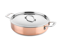 DUCQ Pannenset Koper 6-Delig - Kookpan ø 20, 20, 24 cm & Steelpan ø 16 cm & Braadpan ø 28 cm & Koekenpan ø 26 cm + Deksels