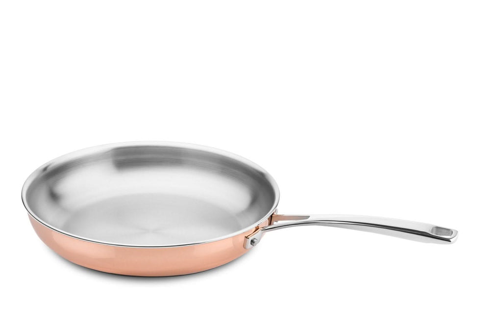 DUCQ Koekenpan Koper met deksel ø 26 cm - zonder anti-aanbaklaag