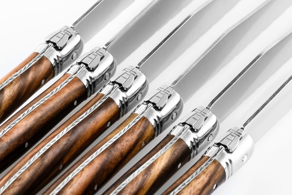 Laguiole Style de Vie Steakmessen Premium Line Dark Wood - 6 stuks