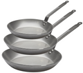De Buyer Koekenpannenset Lyonnaise Carbone Plus 3-delig - Plaatstaal - ø 20, 24 & 28 cm - zonder anti-aanbaklaag