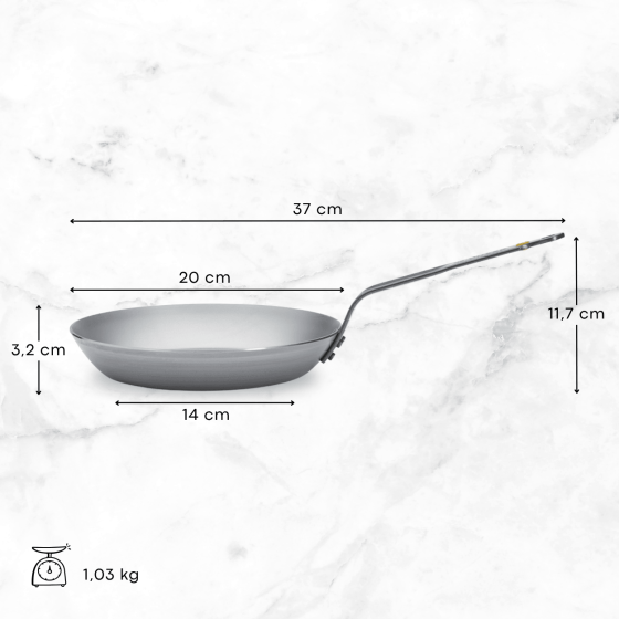 De Buyer Koekenpannenset Mineral B Element 3-delig - ø 20, 24 & 28 cm - zonder anti-aanbaklaag