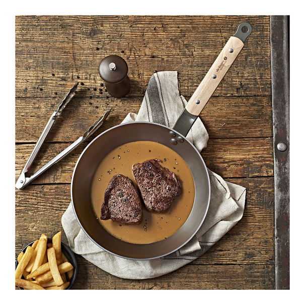 De Buyer Koekenpan Mineral B Hout - ø 28 cm - zonder anti-aanbaklaag