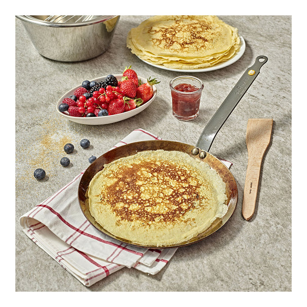 De Buyer Pannenkoekenpan / Crepepan Carbone Plus - Plaatstaal- ø 30 cm - zonder anti-aanbaklaag