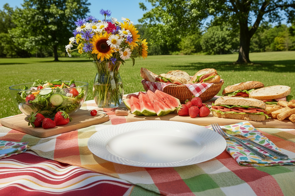 Cookinglife Dinerborden - CampVibe - Outdoor - Kunststof - Onbreekbaar - Wit ø 28 cm - 4 Stuks