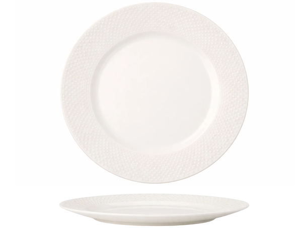 Cookinglife Dinerborden - CampVibe - Outdoor - Kunststof - Onbreekbaar - Wit ø 28 cm - 4 Stuks