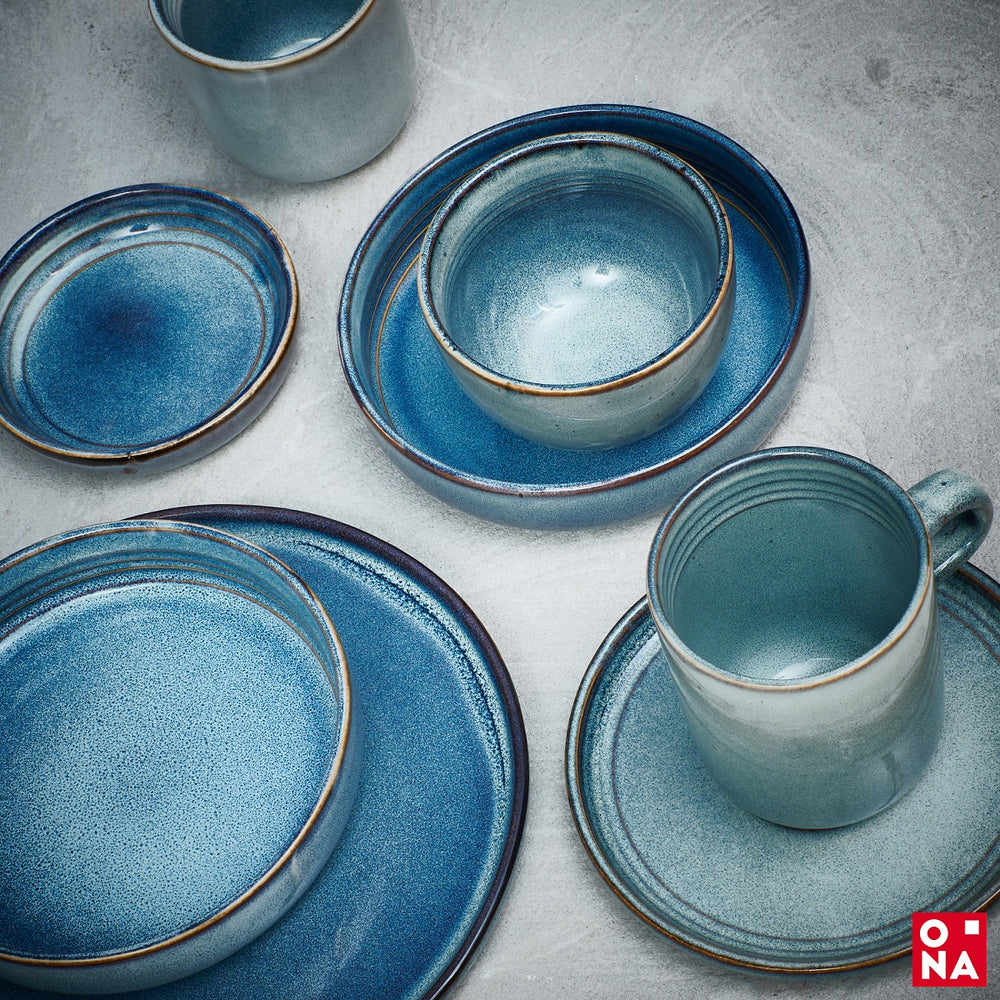 ONA Ontbijtborden / Dessertborden Duna Blue ø 21 cm - 4 Stuks
