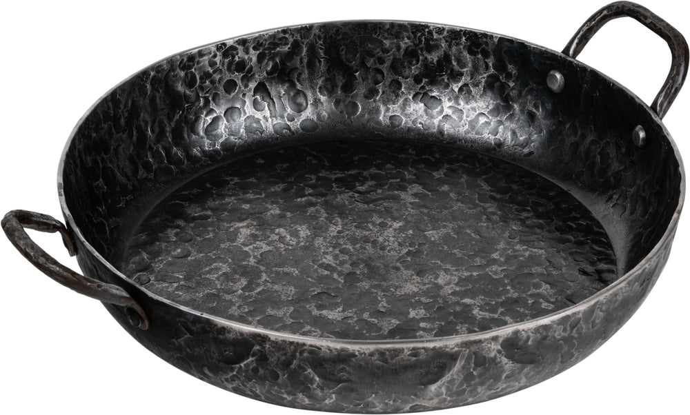 Forged Koekenpan Carbonstaal met 2 handvatten ø 28 cm - geschikt voor alle warmtebronnen - zonder anti-aanbaklaag