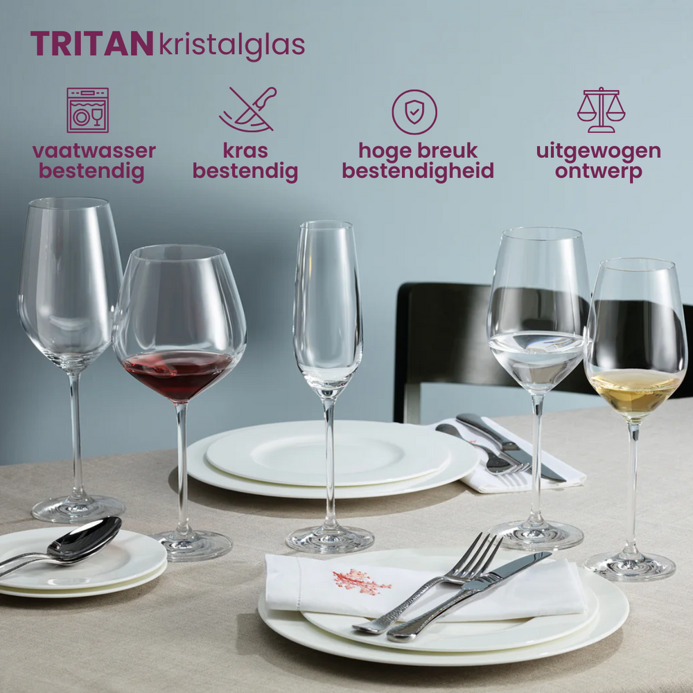 Schott Zwiesel Wijnglazen Fortissimo - Set 18 delig - Witte en Rode Wijnglazen & Gin Tonic Glazen