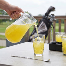 Cocktailset Gele Peter - Karaf 1.6 L met 6 Longdrinkglazen 470 ml, Cocktaillepel & IJsblokjesvorm