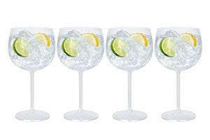 Cookinglife Gin Tonic Glazen Kunststof - CampVibe - Outdoor - Onbreekbaar - 570 ml - 4 Stuks