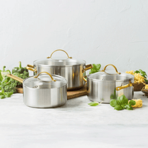 GreenPan Pannenset Padova Reserve 3-delig - Triply - Kookpan ø 20, 24 cm & Steelpan ø 18 cm