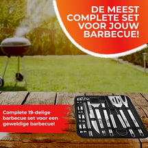 GrillX BBQ Accessoires Gereedschapset - BBQ Tang, Spatel, Vork, Borstel - Complete Barbecue Tools Set