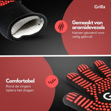 GrillX BBQ Handschoenen / Ovenhandschoenen - Extra Grip - 2 Stuks