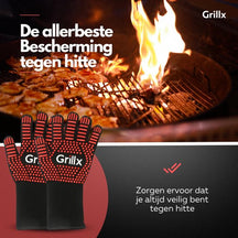 GrillX BBQ Handschoenen / Ovenhandschoenen - Extra Grip - 2 Stuks