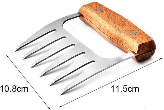 Cookinglife Pulled Pork Set BBQ-Kit 5-Delig - Fire & Flavour - Vleesklauwen, Injector & Rub