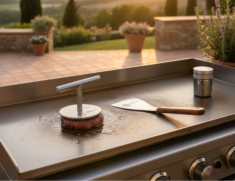 Cookinglife Grill Smashburger Press / Hamburgerpers - Premium - RVS - ø 12 cm