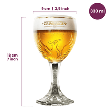 Grimbergen Bierglazen op Voet - 330 ml - 2 stuks