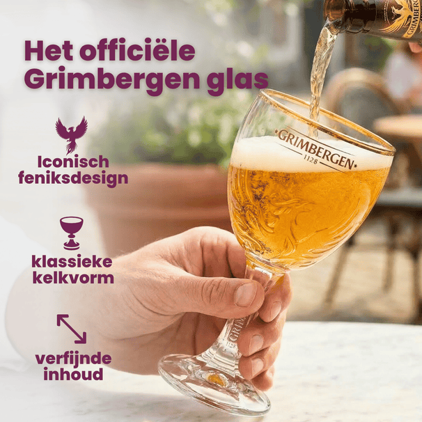 Grimbergen Bierglazen op Voet - 330 ml - 6 stuks