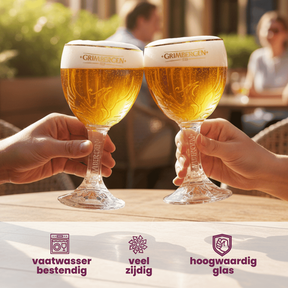 Grimbergen Bierglazen Op Voet 250 ml - 2 stuks