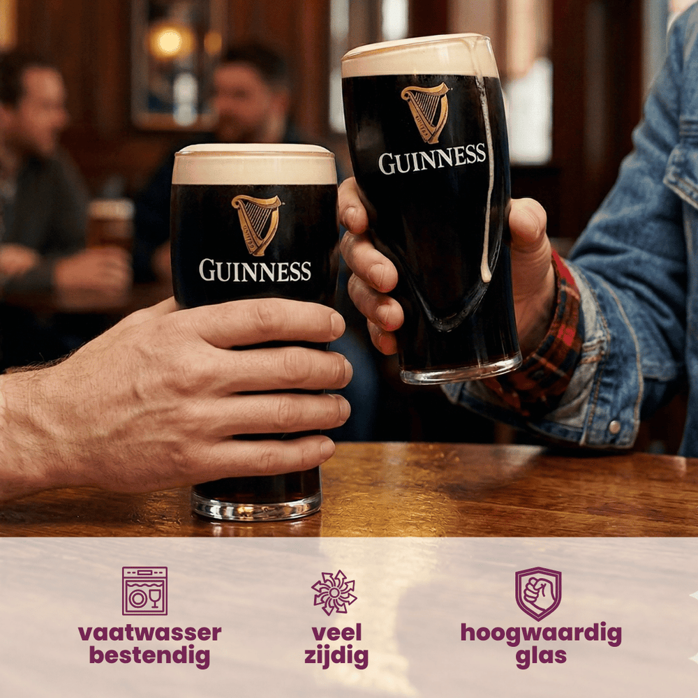 Guinness Bierglazen Pint 500 ml - 2 Stuks