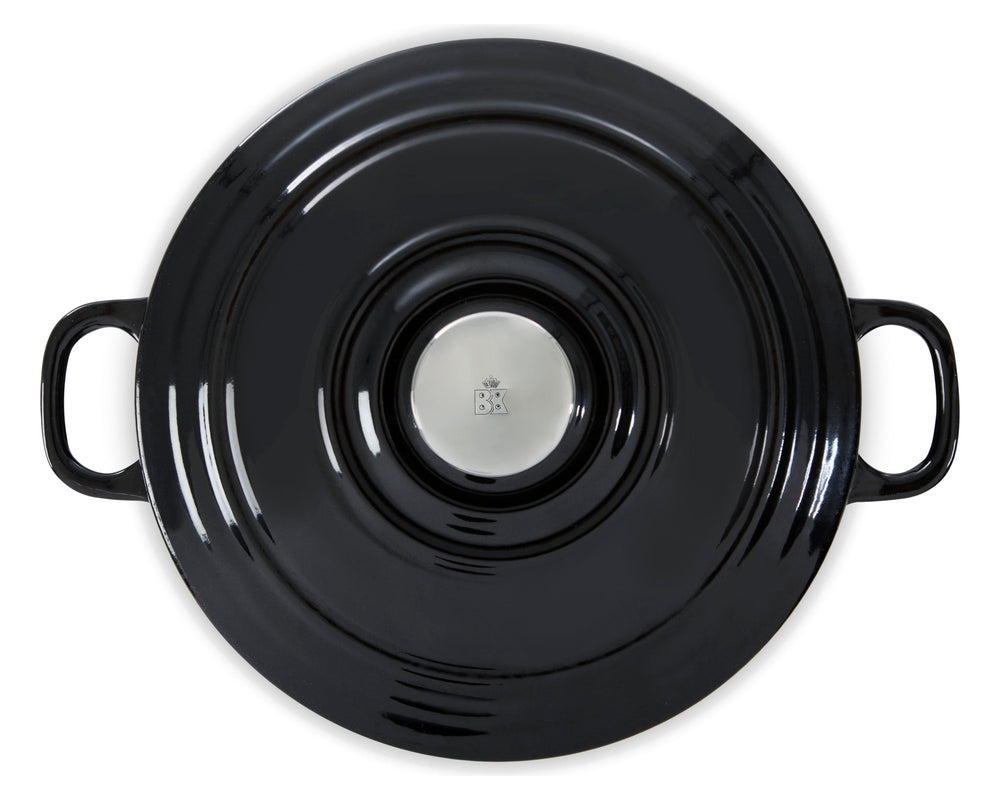 BK Braadpan Bourgogne Jet Black Gietijzer ø 20 cm / 2.5 Liter - bovenaanzicht