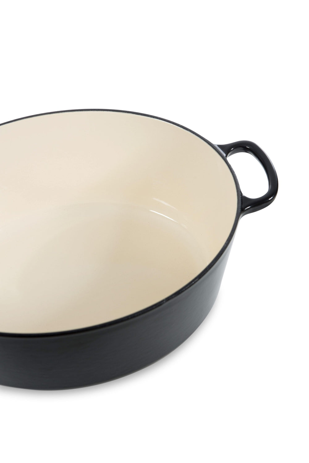 BK Braadpan Bourgogne Jet Black Gietijzer Ovaal 32 x 26 cm / 7.5 Liter - detail 1