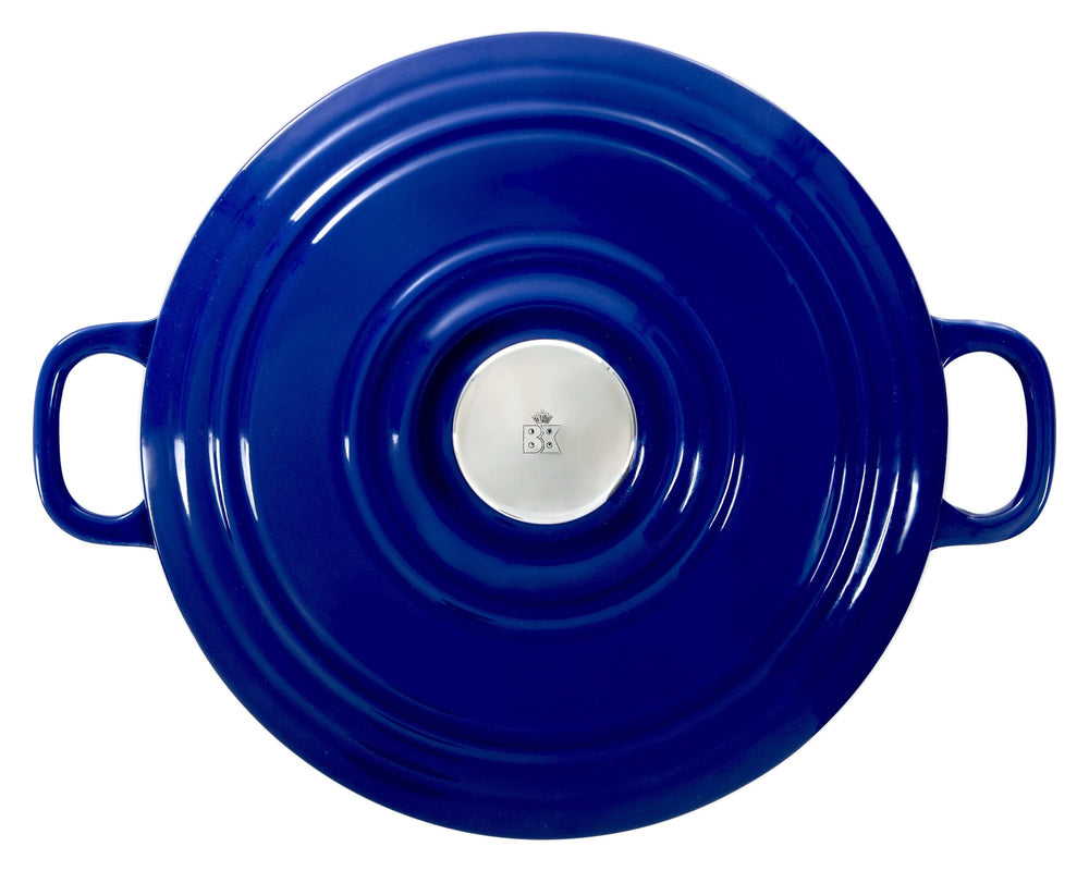 BK Braadpan Bourgogne Royal Blue Gietijzer ø 24 cm / 4.2 Liter - bovenaanzicht