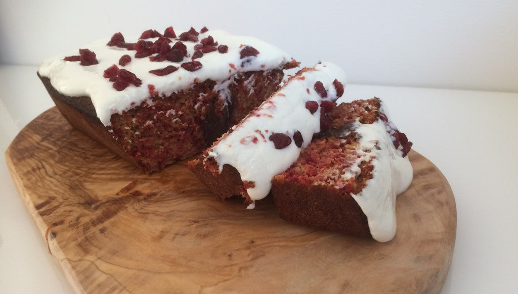 Glutenvrije cake met biet en banaan, natuurlijk zoet