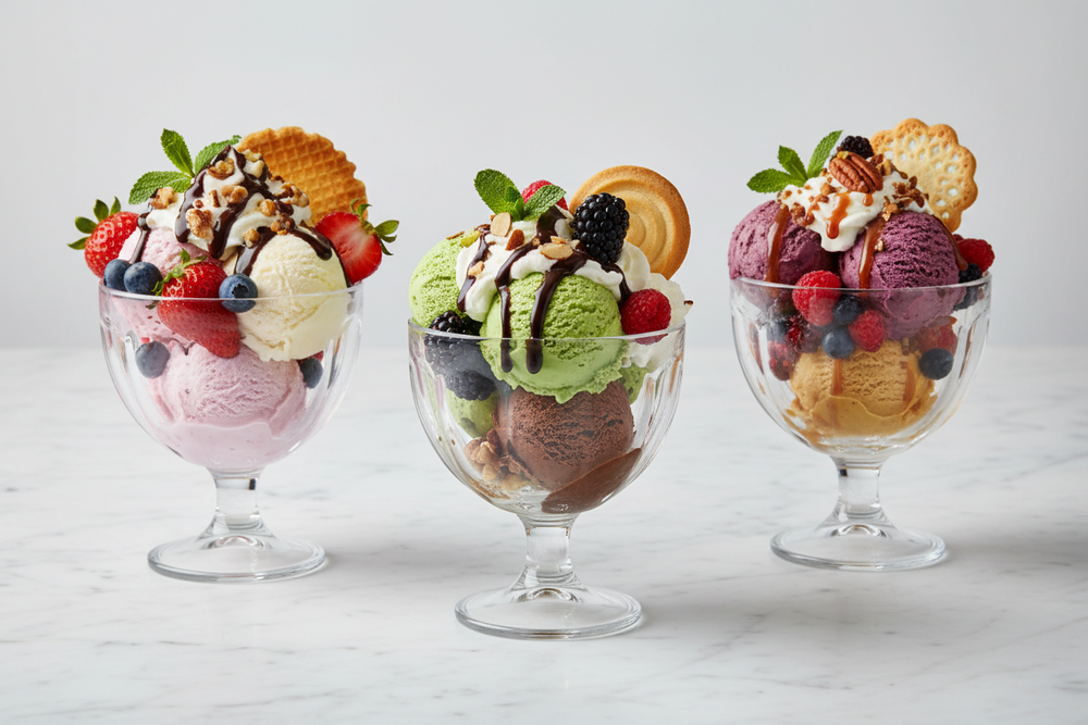 Cookinglife IJscoupes Glas 425 ml - 3 stuks - Ideaal voor IJs en Desserts