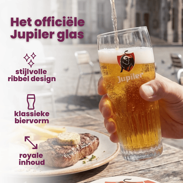 Jupiler Bierglazen - 330 ml - 6 stuks