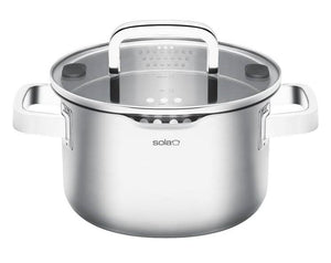 Sola Soeppan Juvia RVS Downdraft en Inductie geschikt ø 24 cm / 5.5 liter - geschikt voor alle warmtebronnen