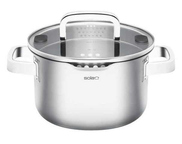 Sola Soeppan Juvia RVS Downdraft en Inductie geschikt ø 24 cm / 5.5 liter - geschikt voor alle warmtebronnen