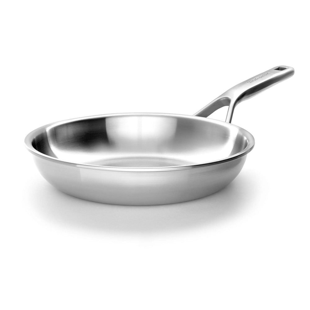 KitchenAid Pannenset Multi-Ply Stainless Steel 4-delig - RVS - Kookpan ø 20, 24 cm, Steelpan ø 16 cm & Koekenpan ø 24 cm