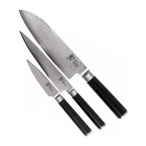 Kai Messenset Shun Classic - 32 lagen damaststaal - (Officemes + Universeel Mes + Santoku Mes) 3-delig - DMS-310