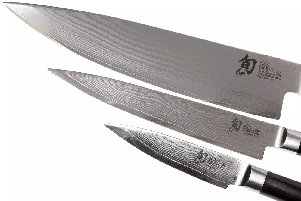 Kai Messenset Shun Classic - 32 lagen damaststaal - (Officemes + Universeel Mes + Koksmes) 3-delig - DMS-300