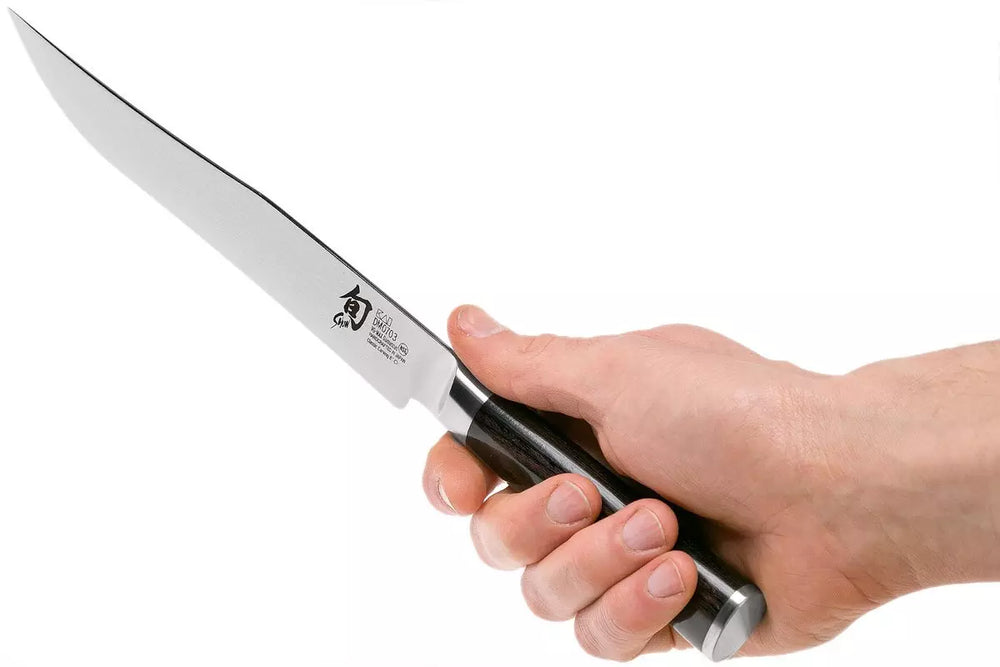 Kai Trancheermes / Vleesmes Shun Classic 20 cm - 32 lagen damaststaal - DM-0703