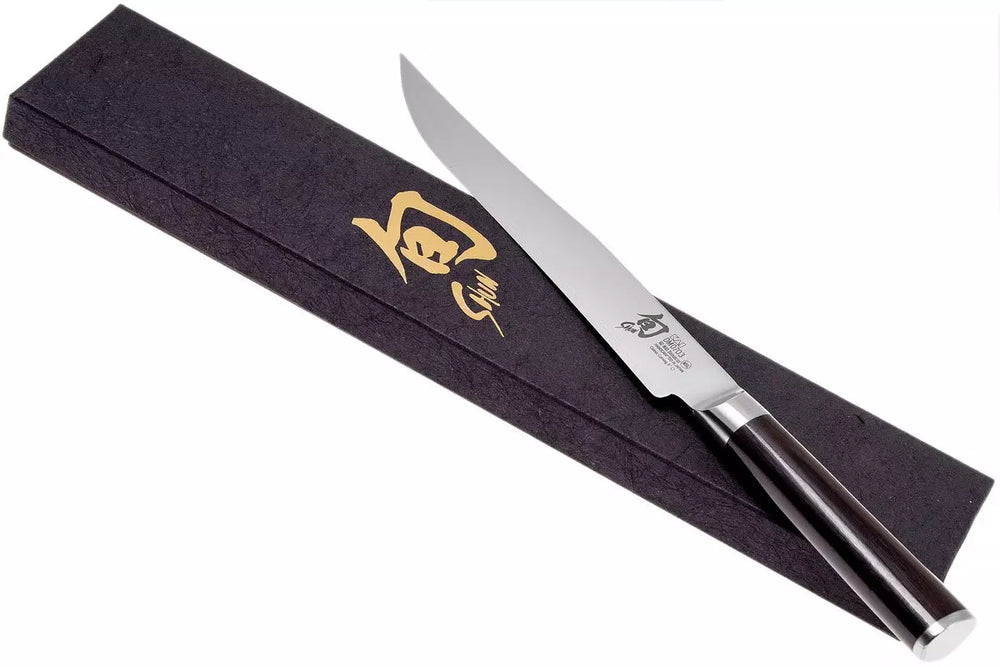 Kai Trancheermes / Vleesmes Shun Classic 20 cm - 32 lagen damaststaal - DM-0703