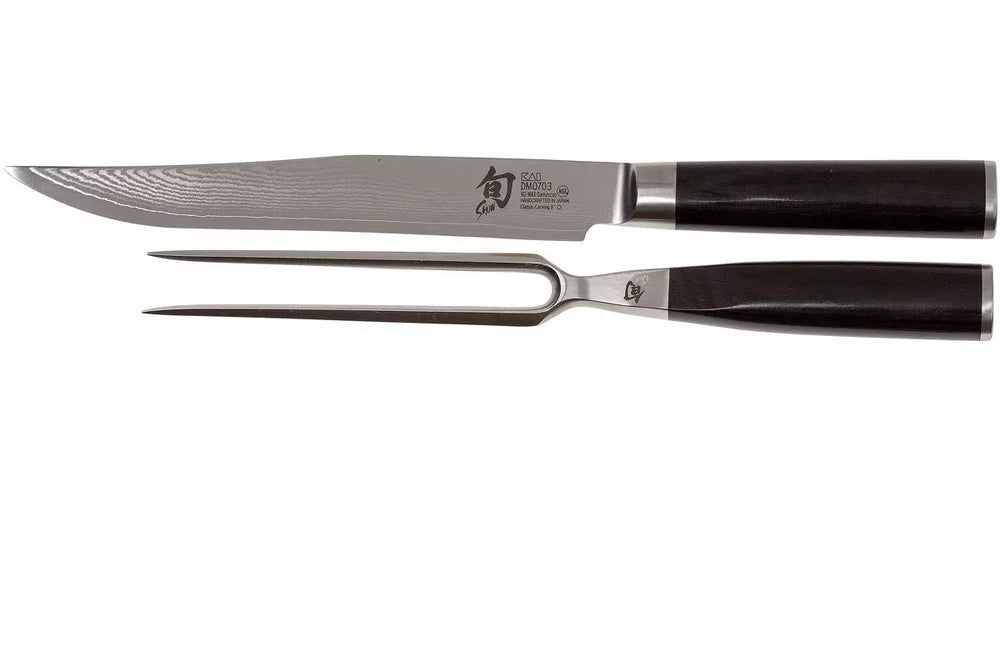 Kai Trancheerset Shun Classic - 32 lagen damaststaal - (Vleesmes + Vleesvork) - 2-delig - DMS-200